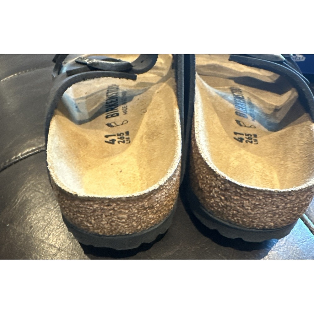 Birkenstock Black Two-Strap Cork Footbed Sandals - Picture 10 of 12